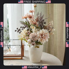 Artificial Flower Bouquet 16-inch Faux Silk Floral Centerpiece For Home Decor