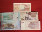 Mixed Lot 5 Different World Paper Money Banknotes Currency Foreign  Unc