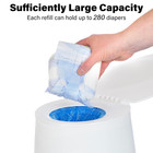 Diaper Pail Refill 5 Pack Of 21 Ft Refill Bags  280 Diaper Capacity Unscented Wi