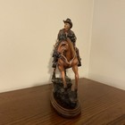 Cowboy Western Rider Figurine W horse Wild West Collection Cowboy W rifle Vin