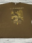 Y2k 2008 Bob Marley Rebel Music Men   s Size  2xl Brown Concert Music Reggae Shirt