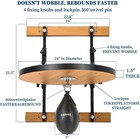 Boxing Speed Bag Platform For Punching Practice With 24 Inch Wide Board Black