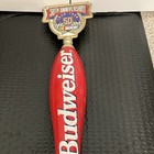 Budweiser Nascar 50th Anniversary Wooden Beer Tap Handle  Vintage  14 25 Inches