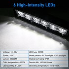 7  18w Led Work Light Bar Spot Flood Beam Driving Fog Lamp Offroad Truck Atv Utv