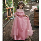 Princess Kids Flower Girls Tulle Party Dress Formal Wedding Bridesmaid Prom Gown