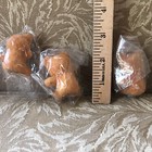 Vintage Lot Of 3 Flocked Bears 2    Crafts  Dollhouse Nip Hong Kong