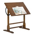 Vintage Rustic Oak Top Adjustable Drafting Craft Drawing Hobby Table Writing    