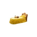 Hagen-renaker Retired Miniature Figurine Siamese Kitten On Little Yellow Bed