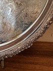 Antique Barker Ellis England Engraved Silverplate Tray Platter  12 75 