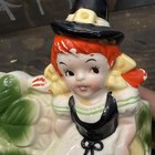        Happy St Patricks Day  Vintage March Figurine Planter Irish Kitschy Ceramic