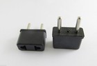 2pcs Usa Us To Eu Europe Euro Travel Charger Power Adapter Converter Wall Plug