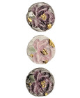 3 Romantic Ceramic Flower Handcrafted Vintage Victorian Style Button Covers