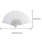 2 Pack Lace Folding Fan Japanese Chinese Handheld Fans For Bride Dancing Prop   