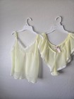 Victoria s Secret Yellow Sheer Lace Adjustable Strap Camisole Set 2 Pack M