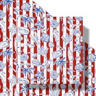 Wrapping Paper Roll  Mini Roll  Red White Blue Summer Beach Patriotic Coastal