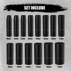14 Pcs 1 2  Drive Deep Impact Socket Set 10mm-27mm Cr-mo Metric  Heavy Duty