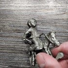 Pewter Figure Boy Riding Rocking Horse Signed John Sullivan 1975 Vintage