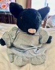 Vintage 1981 Eden Beatrix Potter Pig-wig Black Plush Stuffed Animal Orig Dress