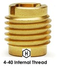 E-z Lok P n 400-004  4-40 Threaded Brass Insert For Wood  25 Pieces 