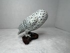 Snowy Owl Hand Carved Hand Painted Wood Figurine