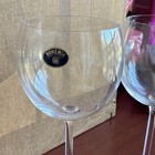 Vintage Bohemia Czech Republic Balloon Long Stemmed Wine Glass Set Of 2