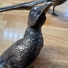 Antique 2 Jennings Brothers Pheasants Birds Gold Gilt 2460 Vintage Heavy Metal