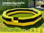 Wellcomer 16ft Gaga Ball Pit With Internal Blower - Yellow   Black