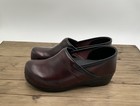 Dansko Professional Womens Size 40 Us 9-9 5 Clogs Shoes Red Cordovan Leather