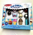 Retired Melissa   Doug Wooden Ice Cream Play Set 14 Pieces Pretend