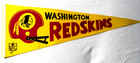 Pair  2  Vintage Nfl Football Pennants Full Size 1970 s  H o  Fame   Washington
