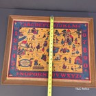 1933 Art Print Mother Goose Nursery Rhyme Map Abc s Numbers Wood Framed 18x23x1