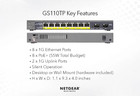 Netgear Prosafe Gs110tp 8 Port Poe  Gigabit Managed Switch   2 Sfp Uplink New