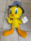 Vintage 1998 Looney Tunes Tweety Bird Stuffed Plush With Bucket Hat - 24 Inch