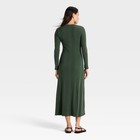 Women s Long Sleeve Knit Maxi A-line Dress - Universal
