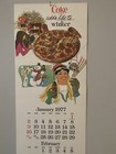 Coca-cola 1977  Four Seasons Calendar - 8 25  X 24 75  - Nos