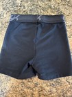 Gk Elite Child Medium Cm M Solid Black Nylon Gymnastics Shorts Gk Logo
