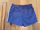 Vintage Adidas Shorts Kids Large Blue Trefoil 3 Stripe Running Track Usa 80s 90s