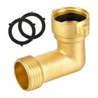 Lot 1-5 Solid Brass 90 Degree Garden Hose Elbow Rv Fitting Connector W  Washer