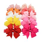 1-pack Kids Girl Baby Headband Toddler Hair Bow Elastic Hair Band Satin Headwear