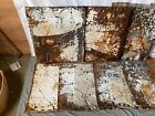 84 Sqft  Antique Tin Ceiling Pieces Shabby Tile Chic Vtg Crafts 151-23a