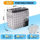 Portable Car Fridge 12v 24v Dc 110-240v Ac 52 Quarts Electric Cooler