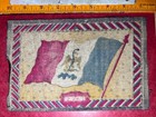 Mexico Antique Tobacco Cigar Felt Flag World History 1890s    silks    Red   Blue