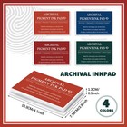 4 Pcs Archival Pigment Waterproof Ink Pad For Stamps 3 7 X 2 5 Inch Permanent   