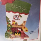 Bucilla  christmas Eve  Felt Vintage Stocking Kit Fireplace Sterilized Rare