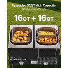 16qt X2 Outdoor Propane Deep Fryer Double Tank Commercial Fryer Fish Cooker