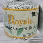 P J Coats Crochet Thread Lot Of 2 Silver Shimmer Rainbow Pastel Sealed Vtg 
