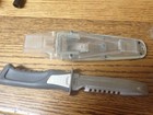 Tusa X-pert Drop Point Dive Knife 420 Stainless Steel White Used Nice 