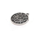 Antiqued Silver Belphegor Demon Sigil Pendant Charm  18x20mm - Us Seller