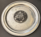 1933 Pewter Fraternal Order Of Eagles Fof Lodge Tray     Golf Theme     11   