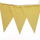 Black Gold Triangle Flag Banner Birthday Wedding Graduation Party Background Dec
